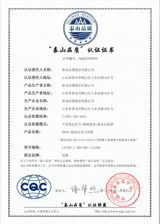 点赞！青岛两家企业产品获得2023年“泰山品质”认证(图2)